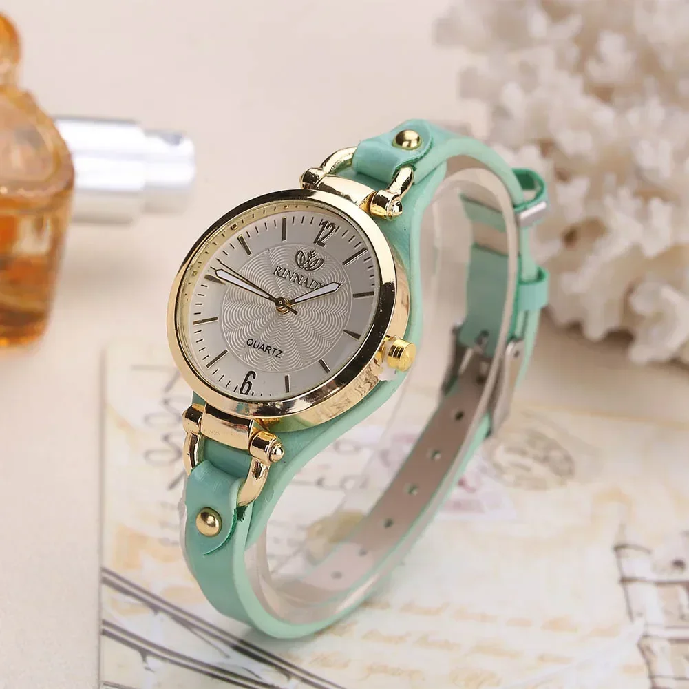Simple Women Watch Luxury Design Leather Watch Ladies Quartz Wristwatch Solid Color Fashion Women Gift Watch Relojes Para Mujer - Image 2