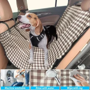 Dog Car Seat Cover Mat Waterproof Rear Back Pet Dog Car Seat Cover Mats Hammock Protector with Safety Belt Transportin