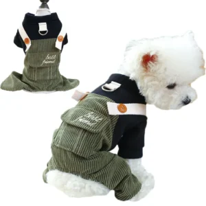 Corduroy Puppy Cat Overalls Jumpsuit Pet Autumn Spring Dog Clothes For Small Medium Dogs Pet Jacket Tracksuit Chihuahua Shih Tzu