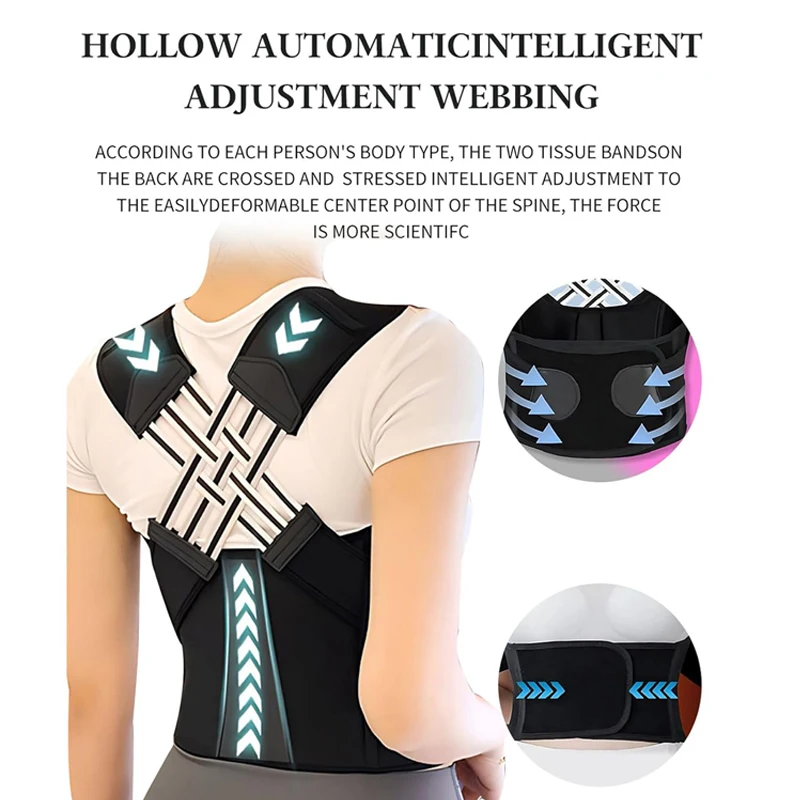 Back Posture Corrector Brace for Women breathable Back Posture Correction back support belt Adjustable shoulder for students kid - Image 6