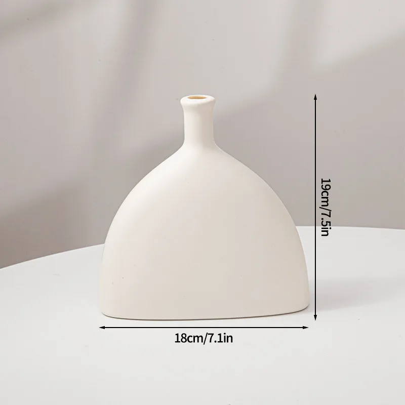 Nordic Plastic Vase White Imitation Ceramic Flower Pot Plants Vases Home Wedding Decorative Dining Table Decor Ваза Для Цветов - Image 7
