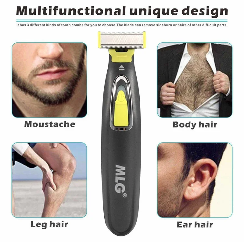 MLG Electric Shaver For Men and Women Portable Full Body Trimmer USB T Shaped Blade Razor For Beard Armpit For Washable - Image 6