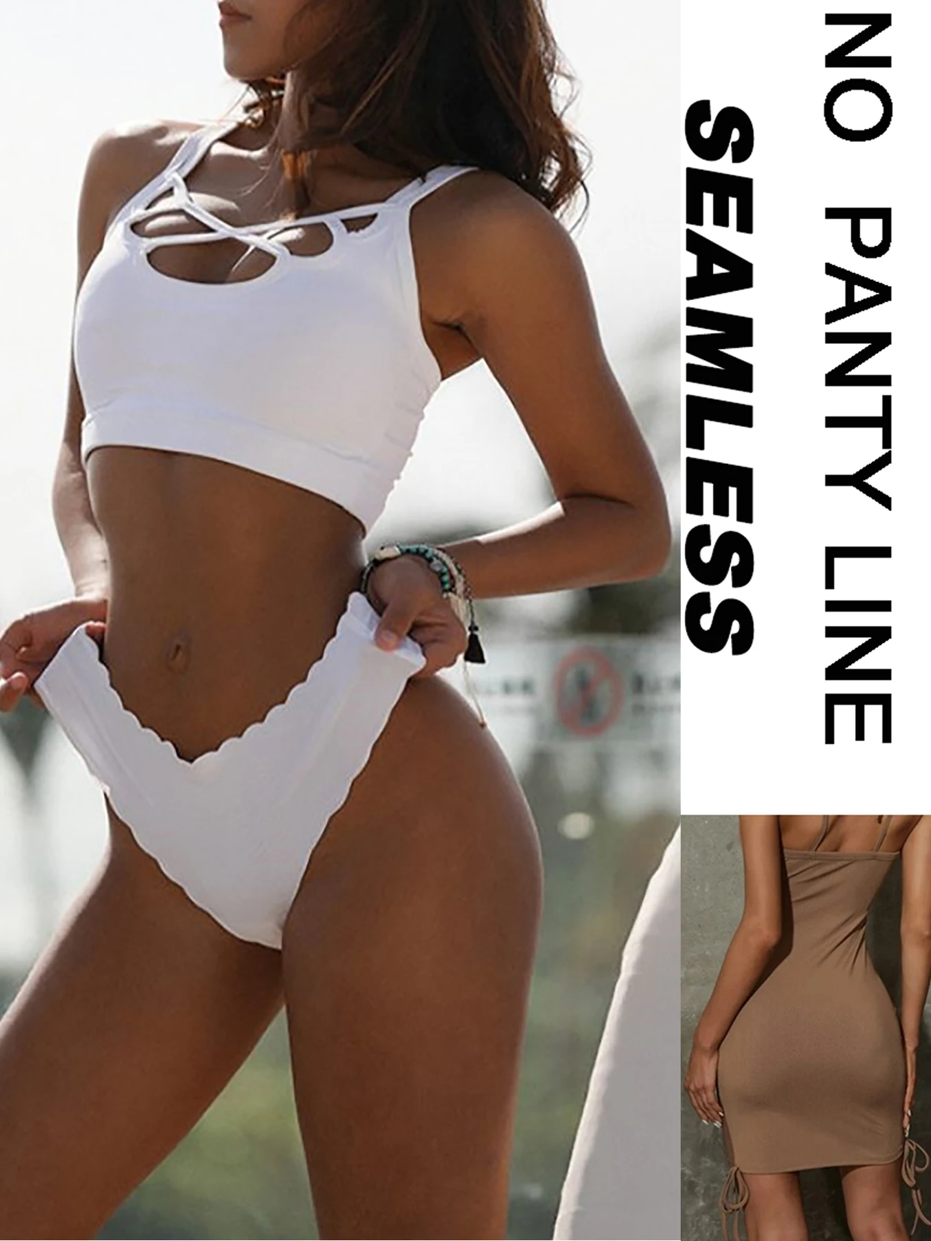 5 Pack Seamless Panties for Women Sexy Panties Underwear No Show Thong Lingerie for Women Ladies Thong Strings Women - Image 2