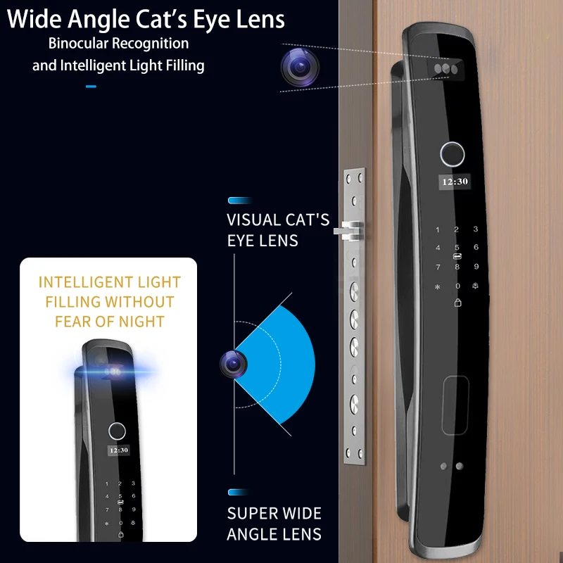 Wishome Biometric Recognition Smart Door Lock remote control Fingerprint Password IC Card APP Wifi Lock Unlock - Image 5