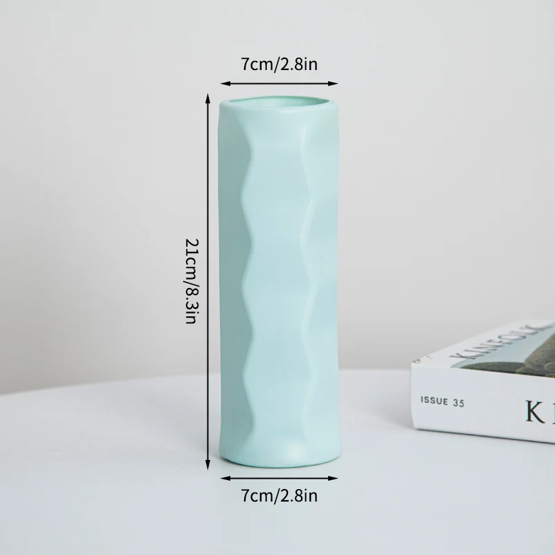 Nordic Plastic Vase White Imitation Ceramic Flower Pot Plants Vases Home Wedding Decorative Dining Table Decor Ваза Для Цветов - Image 19