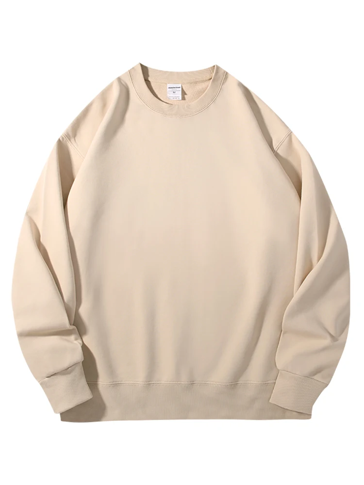 Casual Loose Women's Hoodie Autumn Cotton Solid Round Neck Sweatshirts For Women Oversized Long Sleeve Basic Pullover Outerwears - Image 14