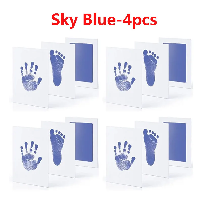 2/4pc Baby Handprint Footprints Ink Pads Safe Non-toxic No-Touch Skin Inkless Inkpad Kits Pet Cat Dog Paw Prints Souvenirs Gifts - Image 5