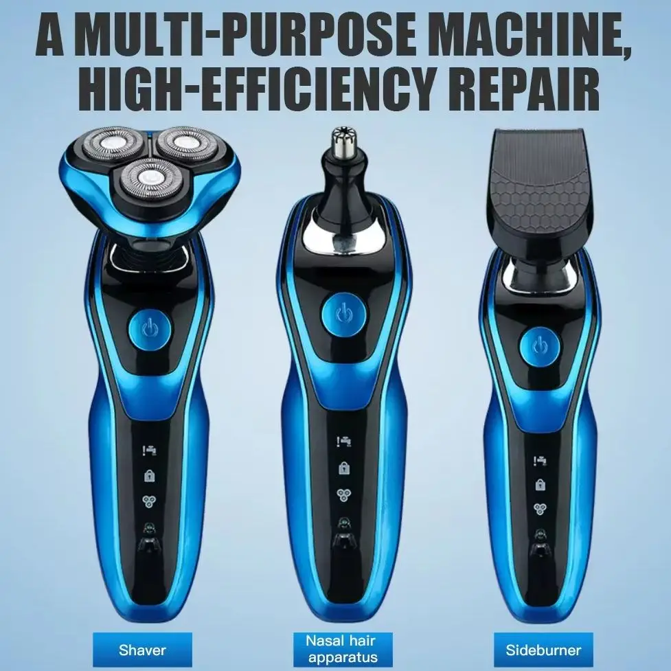 Electric Shaver Rotary Shaver Electric Razor Beard Trimmer Rechargeable Hair Cutting Shaving Machine Clipper for Men Waterproof