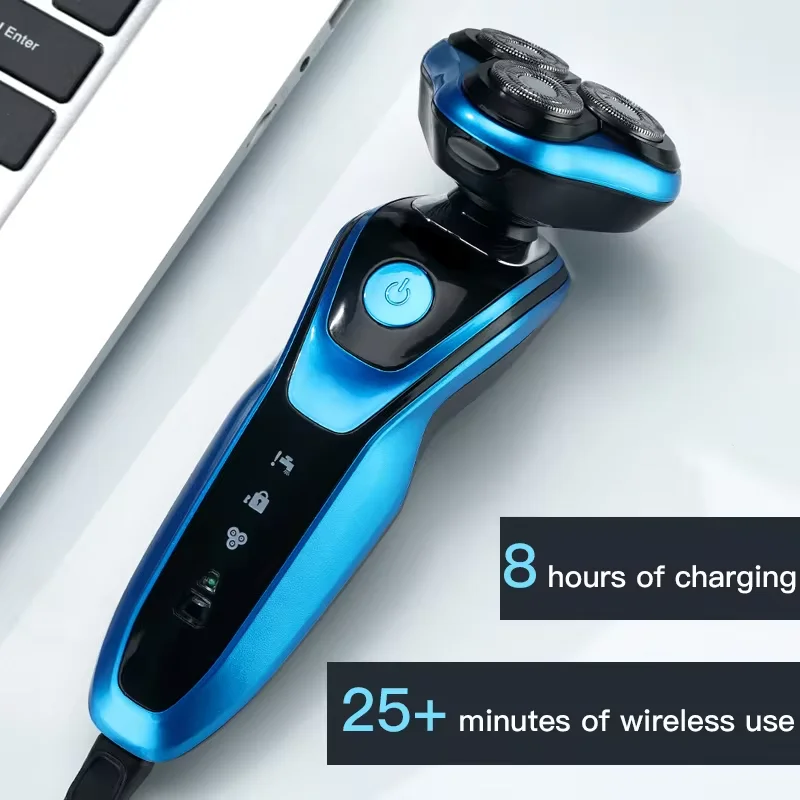Electric Shaver Rotary Shaver Electric Razor Beard Trimmer Rechargeable Hair Cutting Shaving Machine Clipper for Men Waterproof - Image 6