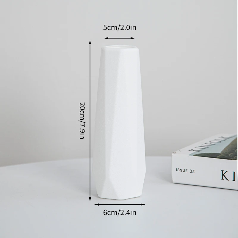 Nordic Plastic Vase White Imitation Ceramic Flower Pot Plants Vases Home Wedding Decorative Dining Table Decor Ваза Для Цветов - Image 16