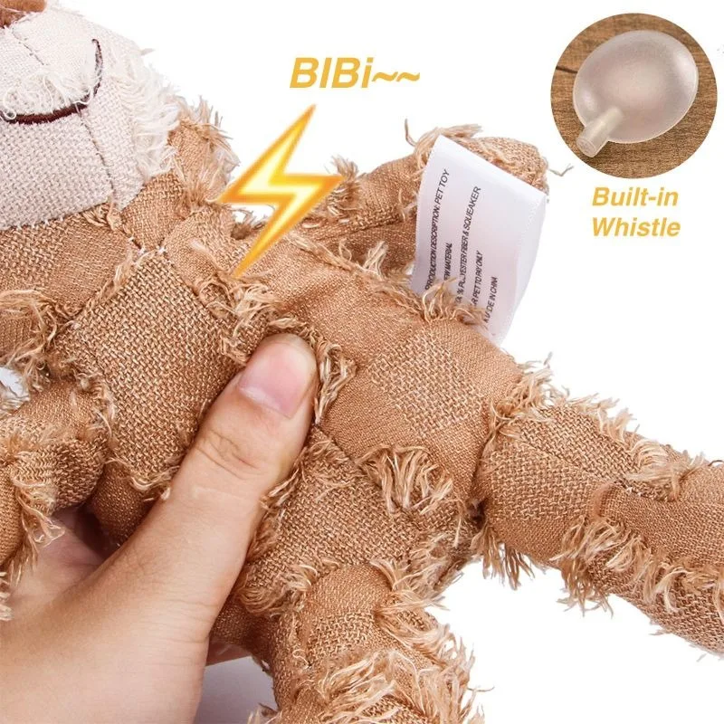 Pet Teddy Bear Soundmaking Toy Plush Interactive Dog Toys Grinding Cleaning Teeth Anti Bite Abreact Plaything Bear Pets Supplies - Image 5