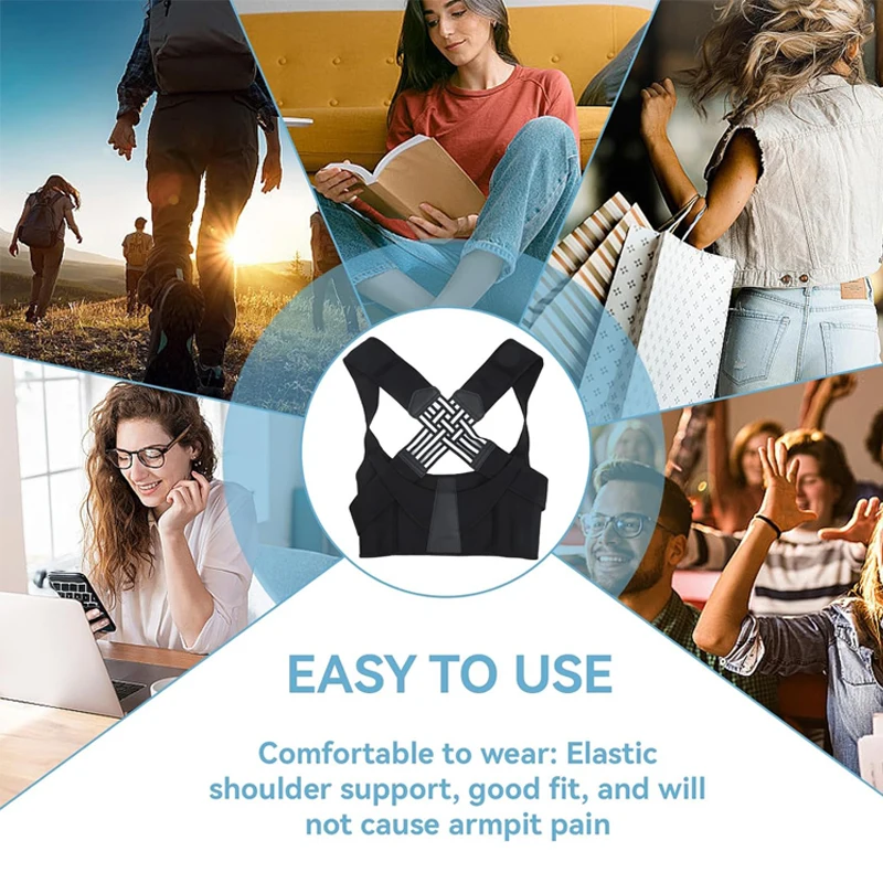 Back Posture Corrector Brace for Women breathable Back Posture Correction back support belt Adjustable shoulder for students kid - Image 3