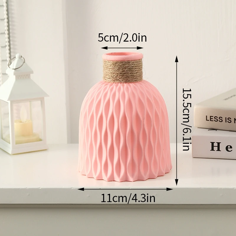 Nordic Plastic Vase White Imitation Ceramic Flower Pot Plants Vases Home Wedding Decorative Dining Table Decor Ваза Для Цветов - Image 23