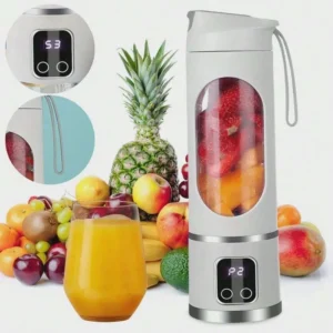 2024 New USB Charging Portable Juicer 12 Blade Head 3 Gears Adjustable Double Cover Design Long-lasting High-Power Ice Crusher