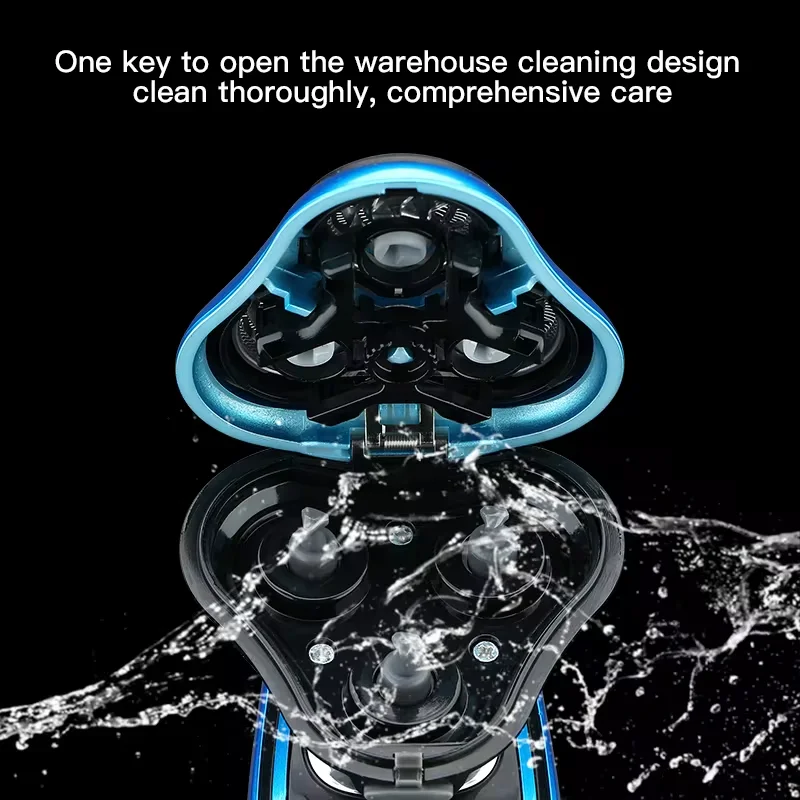 Electric Shaver Rotary Shaver Electric Razor Beard Trimmer Rechargeable Hair Cutting Shaving Machine Clipper for Men Waterproof - Image 5