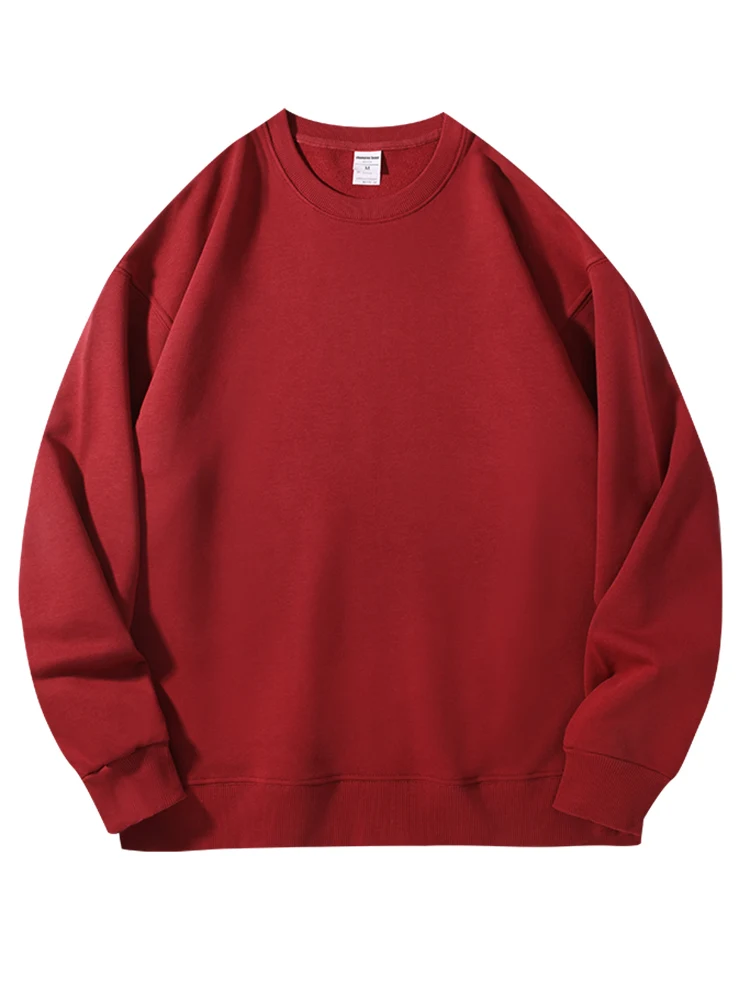 Casual Loose Women's Hoodie Autumn Cotton Solid Round Neck Sweatshirts For Women Oversized Long Sleeve Basic Pullover Outerwears - Image 8