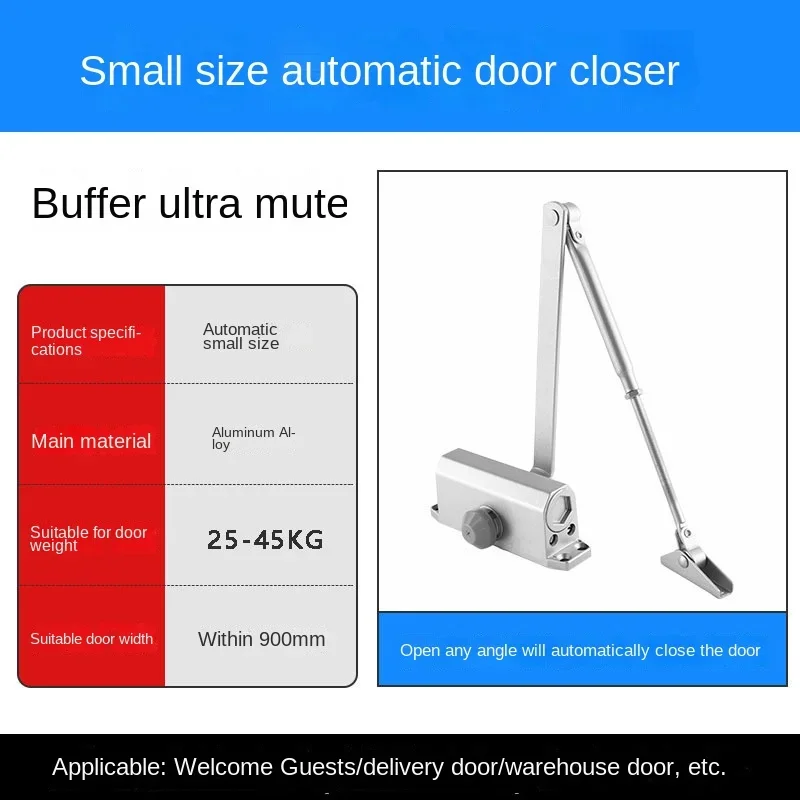 Automatic Door Closer Security System 25KG To 85KG Adjustable Speed Door Closing Equipment Mute Soft Closing Door Hardware - Image 12