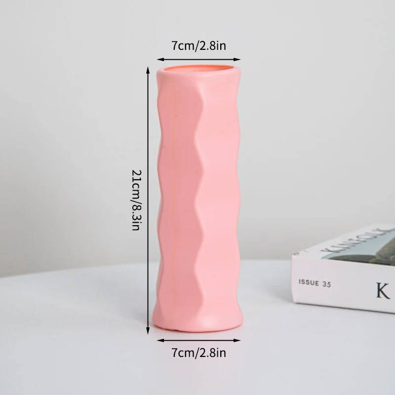 Nordic Plastic Vase White Imitation Ceramic Flower Pot Plants Vases Home Wedding Decorative Dining Table Decor Ваза Для Цветов - Image 18
