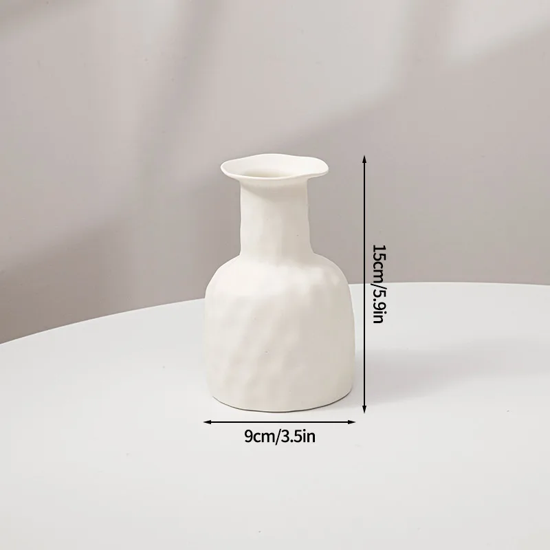 Nordic Plastic Vase White Imitation Ceramic Flower Pot Plants Vases Home Wedding Decorative Dining Table Decor Ваза Для Цветов - Image 8
