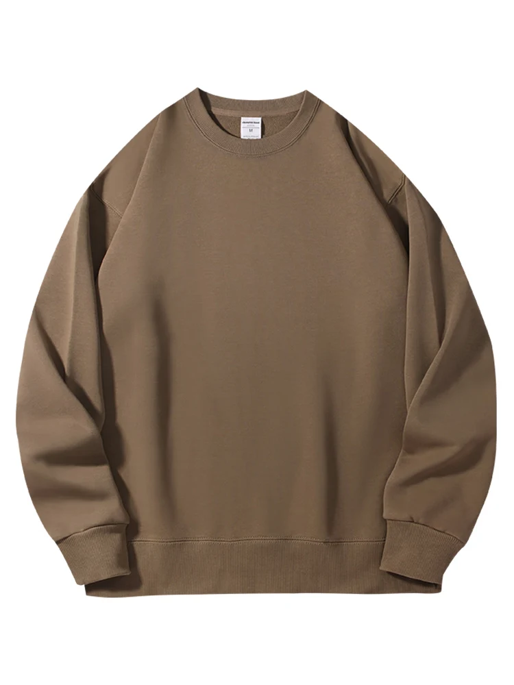 Casual Loose Women's Hoodie Autumn Cotton Solid Round Neck Sweatshirts For Women Oversized Long Sleeve Basic Pullover Outerwears - Image 15