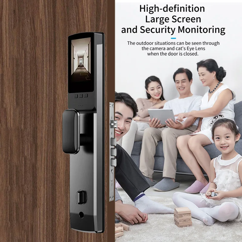 Wishome Biometric Recognition Smart Door Lock remote control Fingerprint Password IC Card APP Wifi Lock Unlock - Image 6