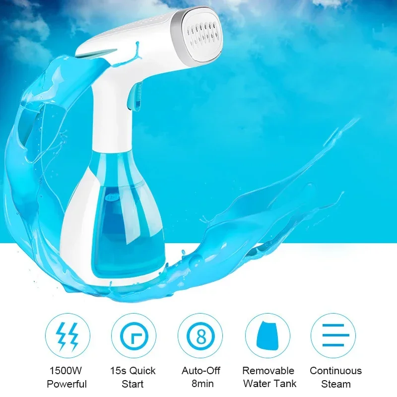 220V Hand Garment Iron Steamer for Clothes 1500W Powerful 280ml Portable Fabric Steamer Travelling Home Steam Generator - Image 4