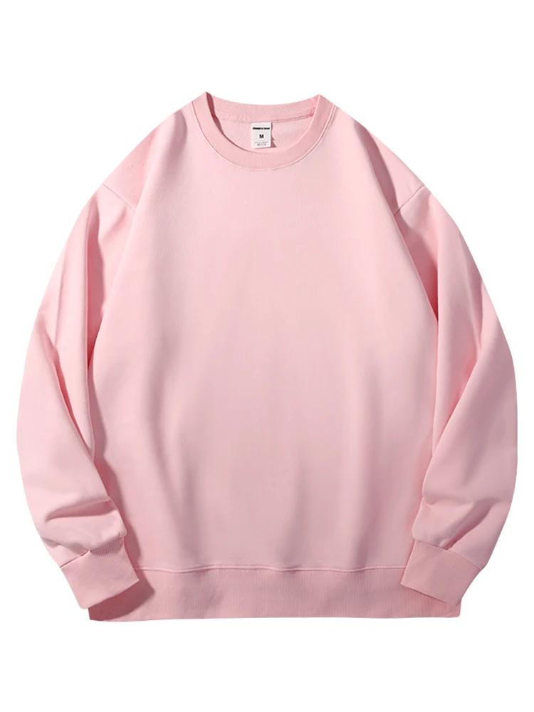 Casual Loose Women's Hoodie Autumn Cotton Solid Round Neck Sweatshirts For Women Oversized Long Sleeve Basic Pullover Outerwears - Image 11