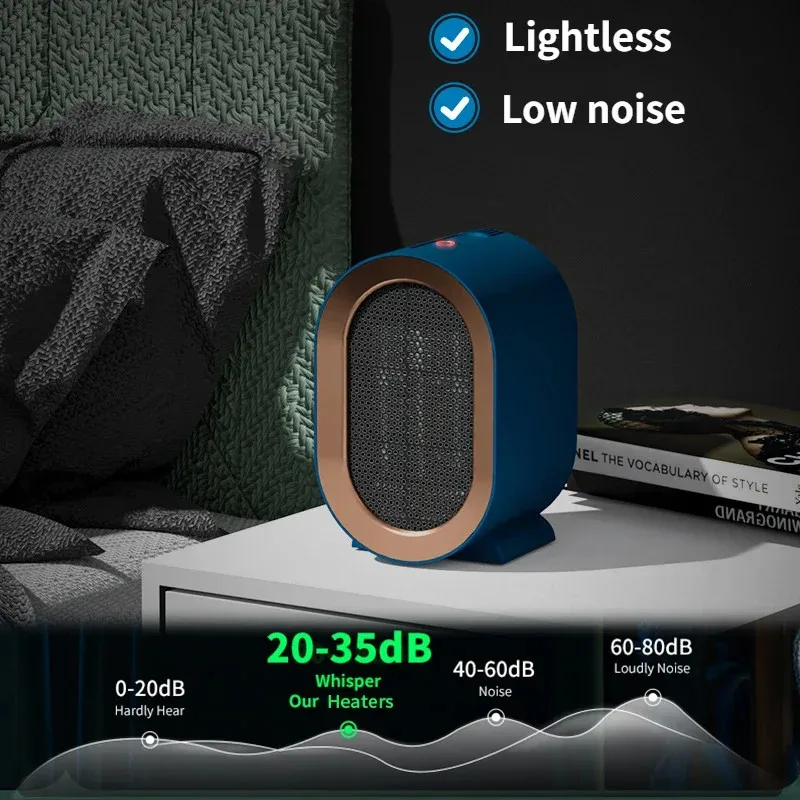 1200W Electric Heater Portable Desktop Fan Heater Heating Warm Air Blower Mini Radiator Home Office Warmer Machine for Winter - Image 3