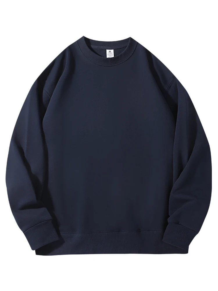 Casual Loose Women's Hoodie Autumn Cotton Solid Round Neck Sweatshirts For Women Oversized Long Sleeve Basic Pullover Outerwears - Image 9